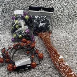 Halloween Fall Craft Supplies Picks Fillers Round Glitter Multicolors Sticks