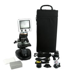 Celestron – LCD Digital Microscope II – Biological Microscope with a Built-in 5MP Digital Camera – Adjustable Mechanical Stage –Carrying Case and 1GB 