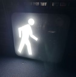 City Street Crosswalk Light Sign Garage Art Decoration Man Cave Vintage 