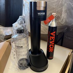 VEVOR Sparkling Water Maker, Soda Maker Machine for Home Carbonating, Seltzer Water Starter Kit with BPA-free 1L Bottle, CO2 Cylinder, Compatible with