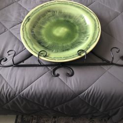 Plato y Vace de hierro Para Portal O Terraza 