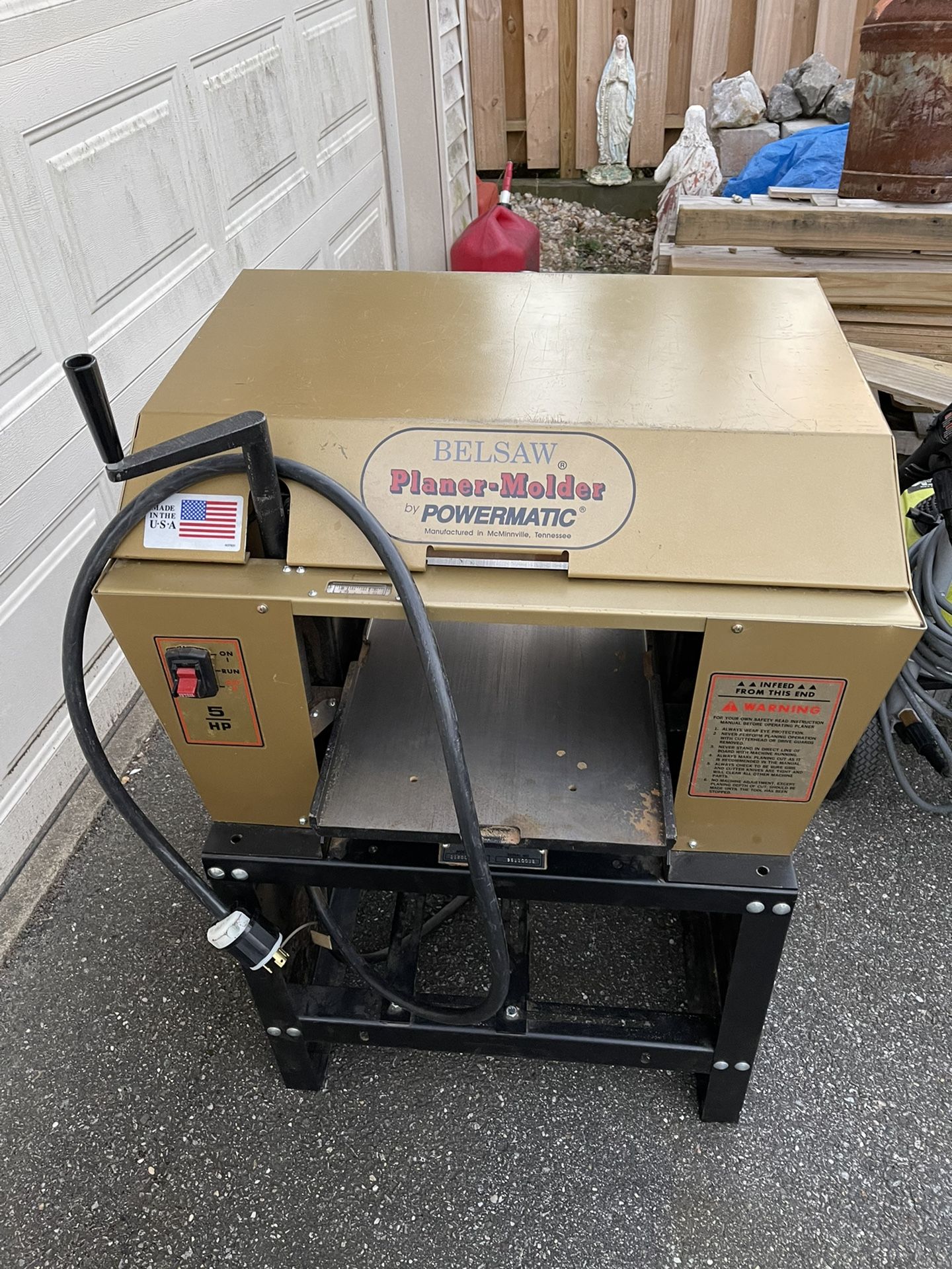 Belsaw Powermatic planer molder 12” 5hp model no 1120001 used make