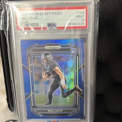 2023 PANINI PRIZM DRAFT PICKS | BLUE PRIZM [#96/199]WILL LEVIS 103 MINT PSA 9
