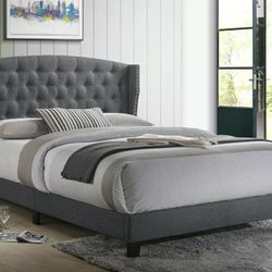 Rosemary Gray King Platform Bed

