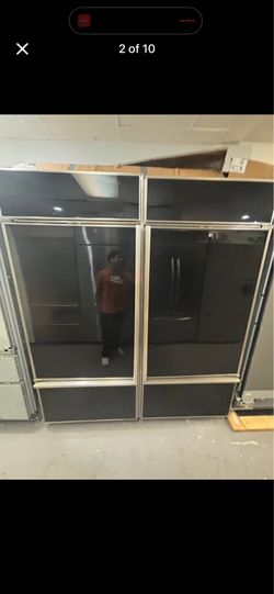 Subzero side by side refrigerator panel ready 36 inches each side