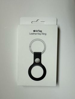 Apple Airtag Leather Key Ring-Midnight