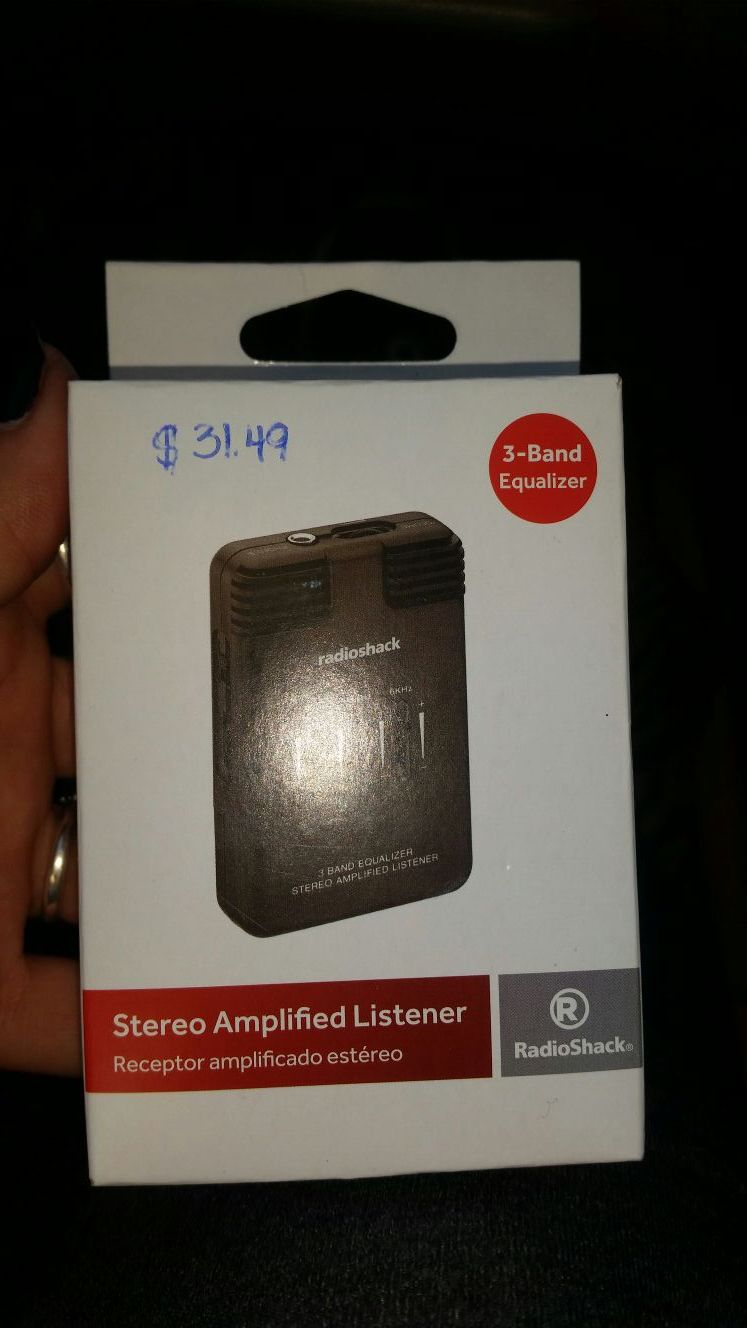 Stereo Amplified listener Radio Shack 3 band equalizer