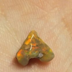 1.90ctw NATURAL POLISHED ROUGH ETHIOPIAN FIRE OPAL 7X4MM