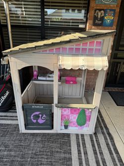 Barbie kid craft outdoor house