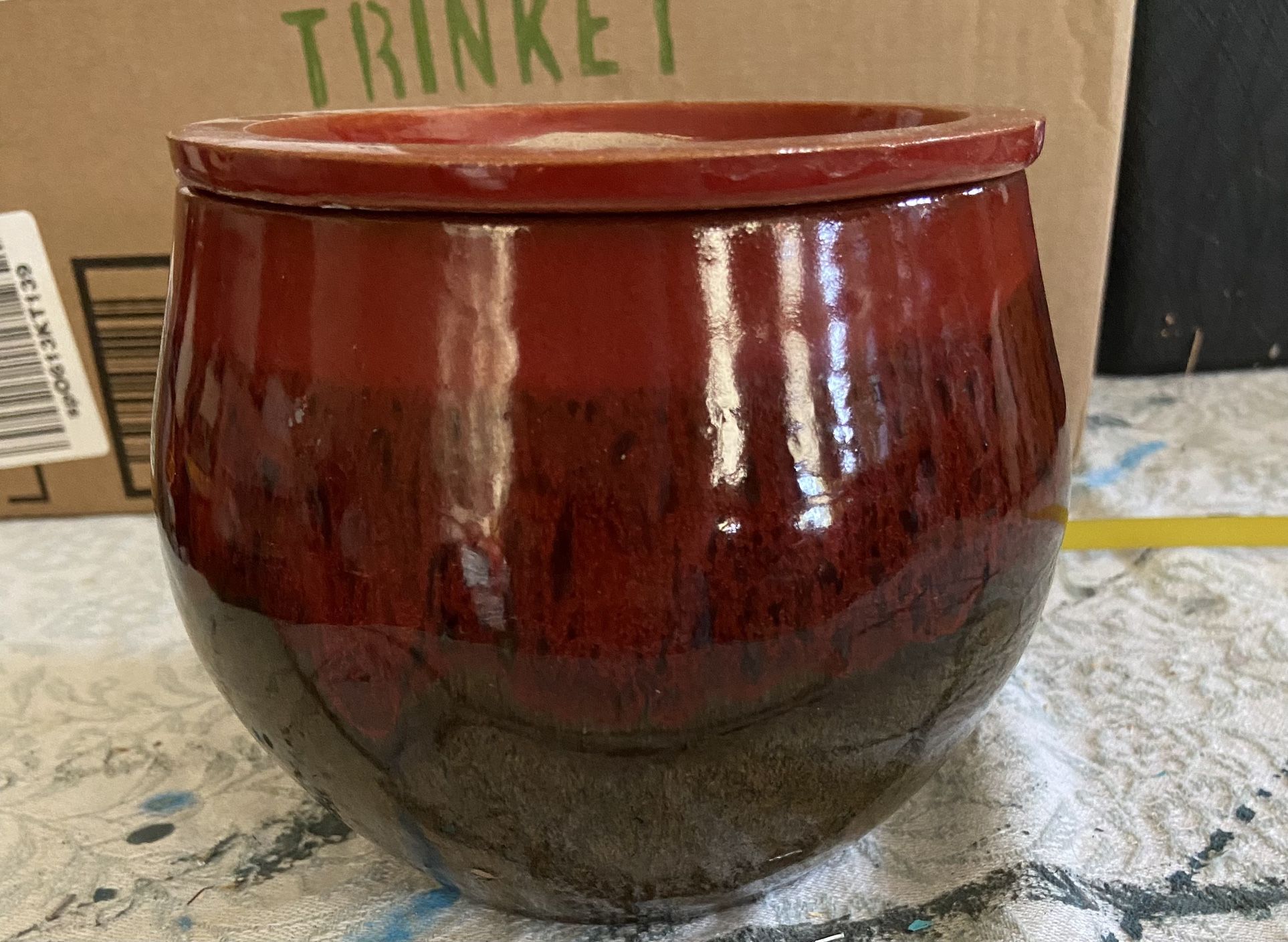Ceramic Flower Pot With Insert!