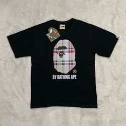 Bape X Burberry Plaid Black Tee