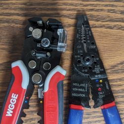 Like New Set of wire strippers, WGGE & Workpro