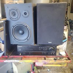 Pioneer Sx-205 Speakers And Receiver 
