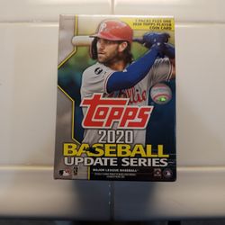 2020 Topps Baseball Update Series Blaster Box With Coin Card