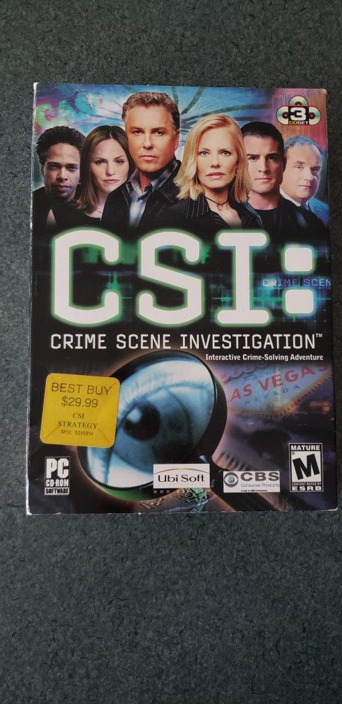 CSI Crime Scene Investigation Ubisoft PC Windows 98 / XP CDROM Game Boxed

