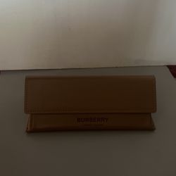Brown Leather Burberry Glasses Case