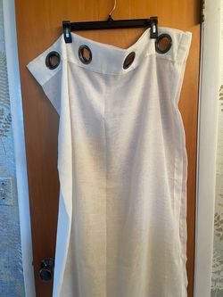 White Grommet Window Curtain Panel