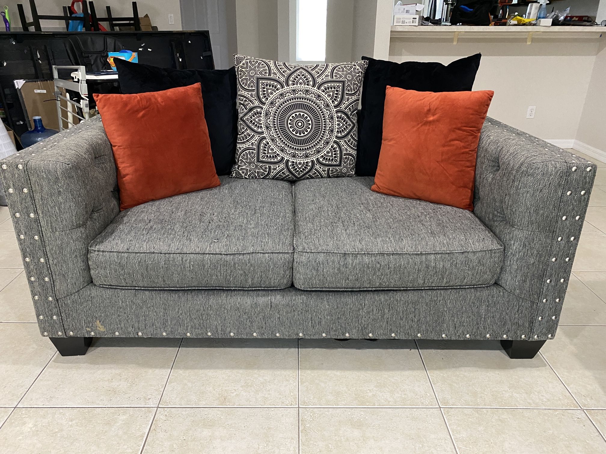 Gray couches
