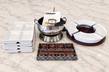 NEW Kitchen Entertaining Bundle – Cuisinart Fondue Set + Serving Pieces
