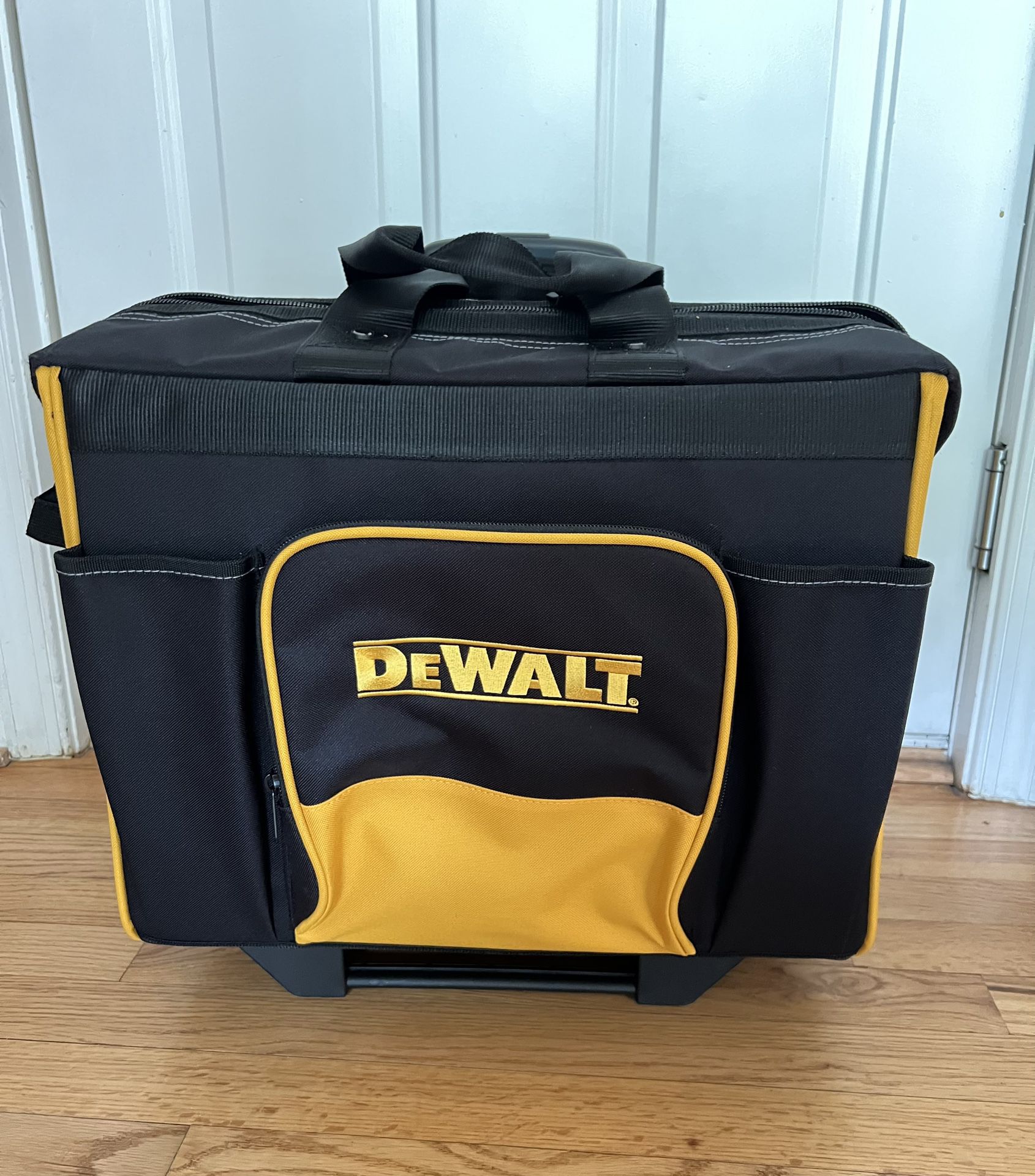 DEWALT Hard Bottom Heavy Duty Roller Tool Bag 21''x19''x10'' w/Front Pockets