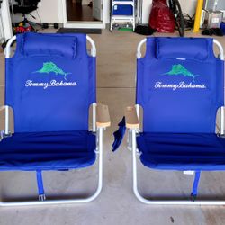 Tommy Bahama Backpack Beach Chairs- Set Of Two - New, never used