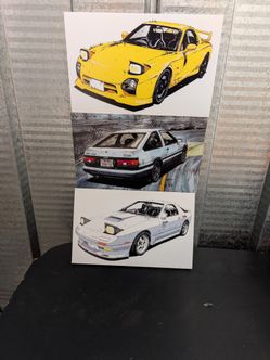 Initial D wall art
