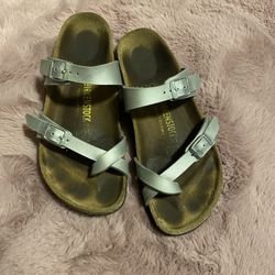 Silver Birkenstocks 