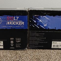 Two 12" Kicker L7 Subwoofers