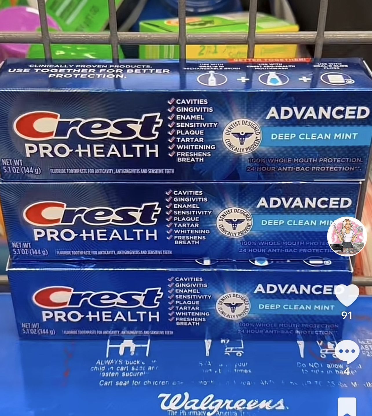 3 Crest Pro Health Advanced Deep Clean Mint