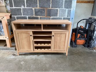 Console with wine rack