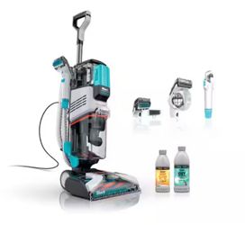 CarpetXpert Upright Deep Carpet Cleaner Corded with StainStriker and Shampooer for Pets in Gray