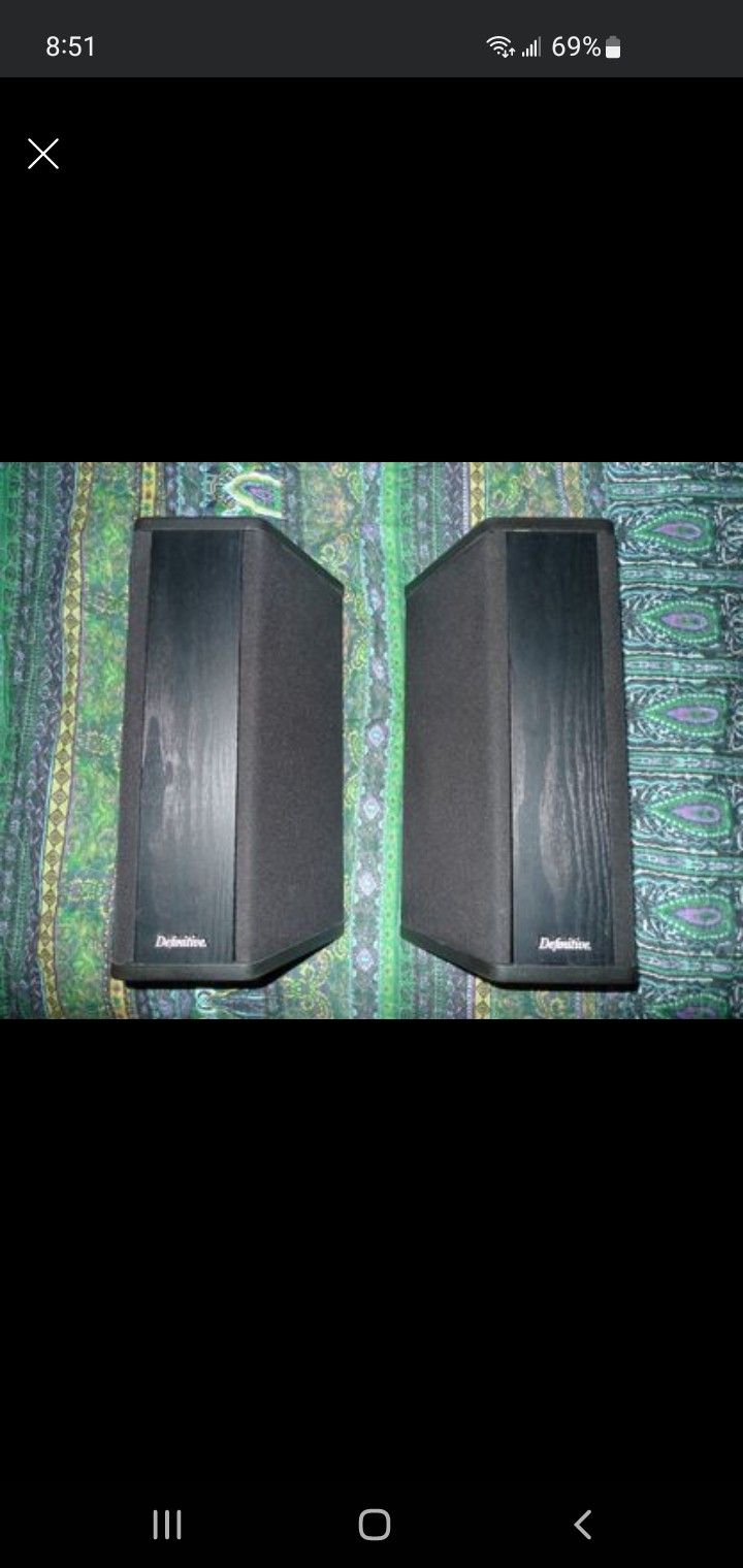 DEFINITIVE TECHNOLOGY BOOKSHELF SPEAKERS SALE Bipole Speaker Dual Tweeter & Woofer ❃ Berks County