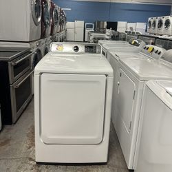 Samsung) Electric Dryer: Everything works perfectly, is spotless, and comes with a warranty.  