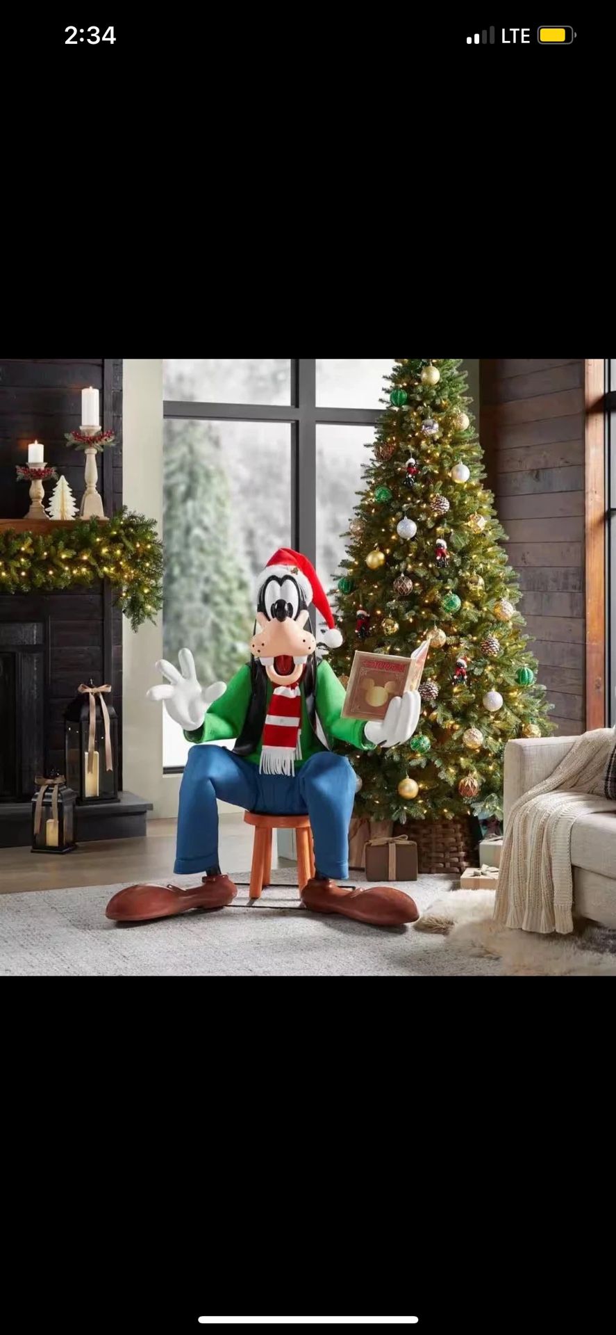 *NEW* Disney 4 ft. Animated Holiday Goofy Animatronic