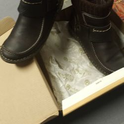 Ladies Leather Winter Boots Size 10