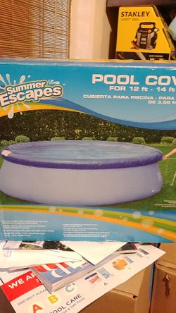 Pool cover for 12 to 14 ft round outdoor pools made by Summer escape cover only
