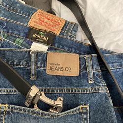 Jeans And New Genuine, Leather Dickies Belt