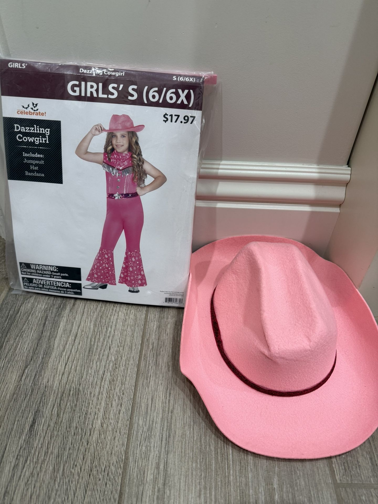 Girls Western Barbie Costume Size 6
