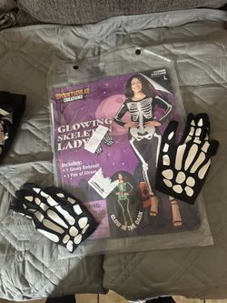 Glowing Skeleton Lady Costume
