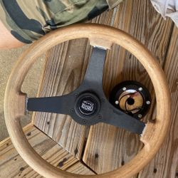 Wood Grain Steering Wheel 