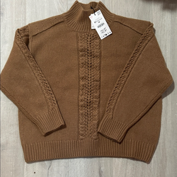 100% wool Zara Camel Cowl Neck Sweater