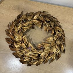 New Gold Leaves 22” Wreath