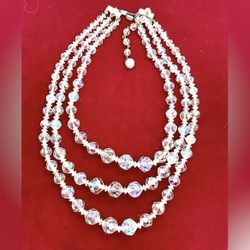 Vintage Multistrand Crystal Necklace