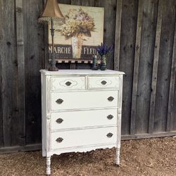 Vintage Farmhouse Highboy Dresser