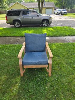Wide Aluminum Rocker Patio Chair With The Cushions