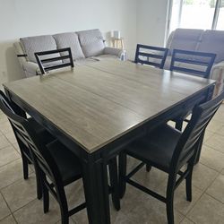 Black And Gray Rooms To Go Dining Table 6 Chairs