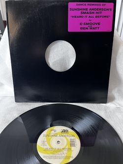 Sunshine Anderson – Heard It All Before (Dance Remixes) 12” Vinyl 💿 Atlantic / E-Smoove / Ben Watt