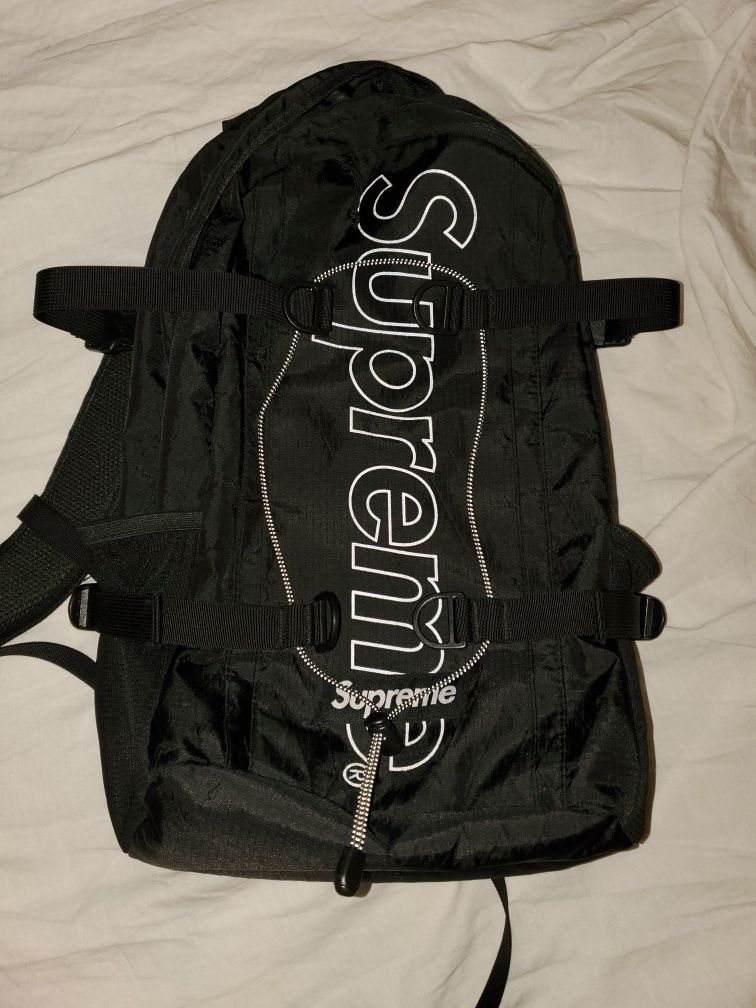 Supreme Backpack FW18 Black Bag Yeezy Jordan