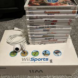 Wii Bundle - 12 Games And Camera