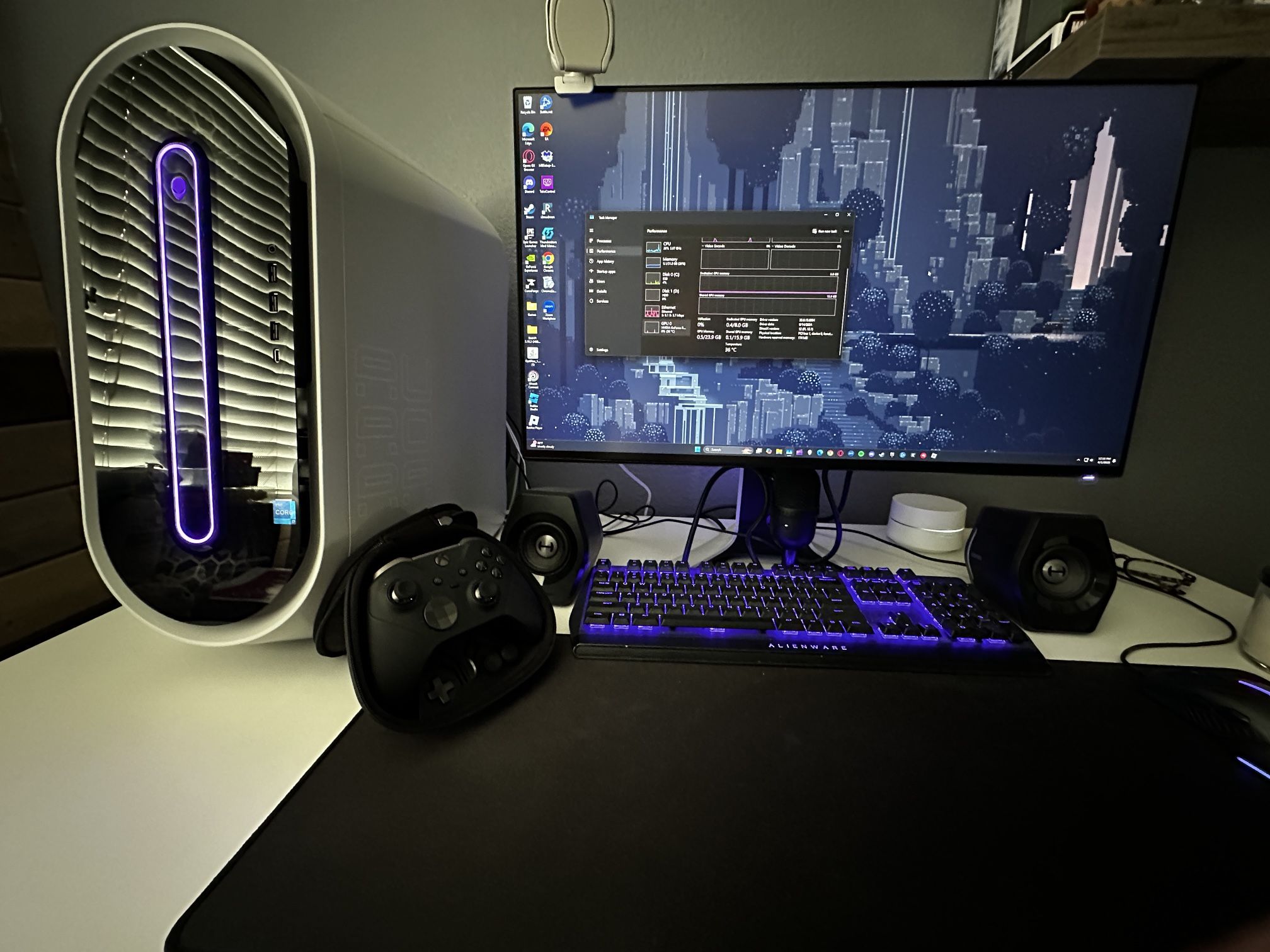 Dell Alienware Gaming Computer and Screen